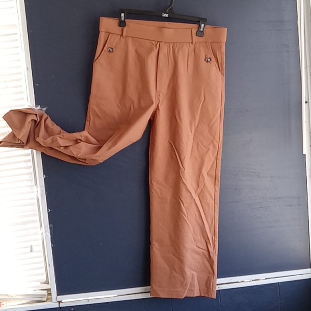 Wide Leg Women's Pants in Rust